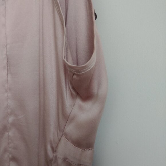 Y2K Jacob Connexion 100% silk beaded sequin cami tank top mauve pink Small - Picture 4 of 16